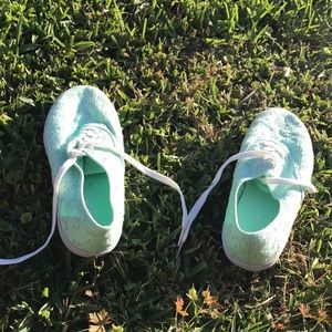 Floral Mint Green Kids shoes